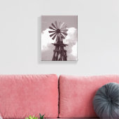 Windmill Black & White Foto Leinwanddruck (Insitu (Wohnzimmer))