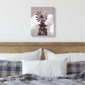Windmill Black & White Foto Leinwanddruck (Insitu (Schlafzimmer))
