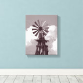 Windmill Black & White Foto Leinwanddruck (Insitu (Holzboden))