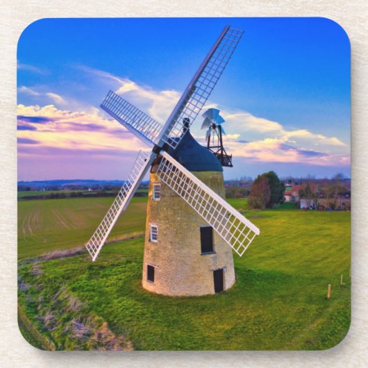 Windmill Blue Sky Getränkeuntersetzer (Vorderseite)
