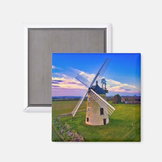 Windmill Blue Sky Magnet (Vorderseite/Rückseite)