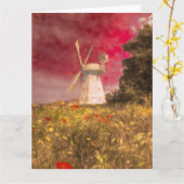 Windmill Dreams Art Vista Karte (Gelbe Blume)