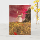Windmill Dreams Art Vista Karte (Gelbe Blume)