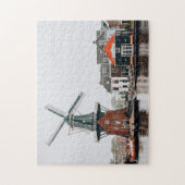 Windmill Fluss Wind Holland Niederlande Jigsa Puzzle (Vertikal)
