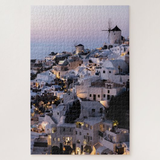 Windmill Griechenland Santorini Sommerhäuser Meer Puzzle (Vertikal)