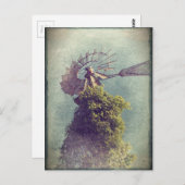 Windmill Grunge Postkarte (Vorne/Hinten)