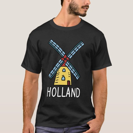 Windmill Holland Niederlande 3 T-Shirt (Vorderseite)