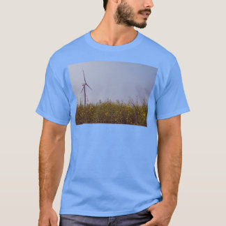 Windmill in a Canola Flower Field T-Shirt
