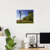 Windmill in der Nähe von Hume Highway, Victoria, A Poster (Heimbüro)