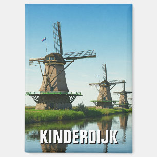 Windmill in Kinderdijk Niederlande Magnet