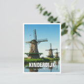 Windmill in Kinderdijk Niederlande Postkarte (Stehend Vorderseite)