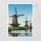 Windmill in Kinderdijk Niederlande Postkarte (Vorderseite)