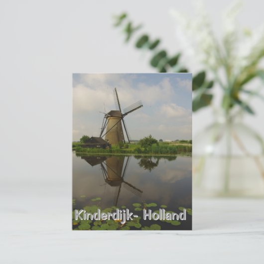 Windmill in Kinderdijk Postkarte (Stehend Vorderseite)