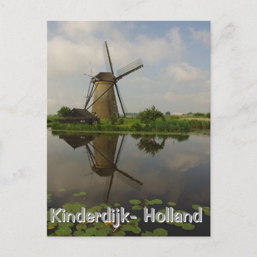 Windmill in Kinderdijk Postkarte (Vorderseite)