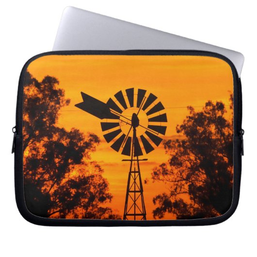 Windmill in Sunset, Australien Laptopschutzhülle (Vorderseite)