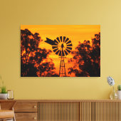 Windmill in Sunset, Australien Leinwanddruck (Insitu (Wohnzimmer))