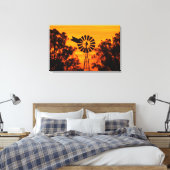 Windmill in Sunset, Australien Leinwanddruck (Insitu (Schlafzimmer))