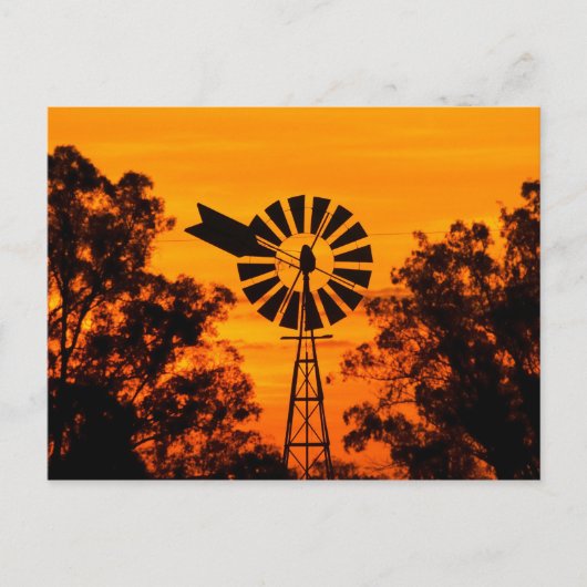 Windmill in Sunset, Australien Postkarte (Vorderseite)