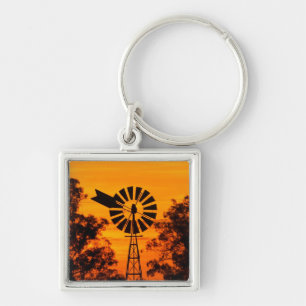Windmill in Sunset, Australien Schlüsselanhänger