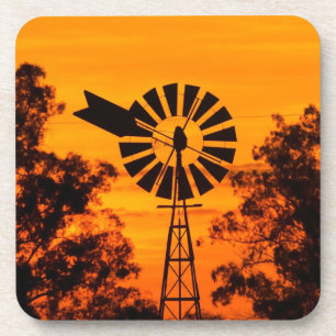 Windmill in Sunset, Australien Untersetzer