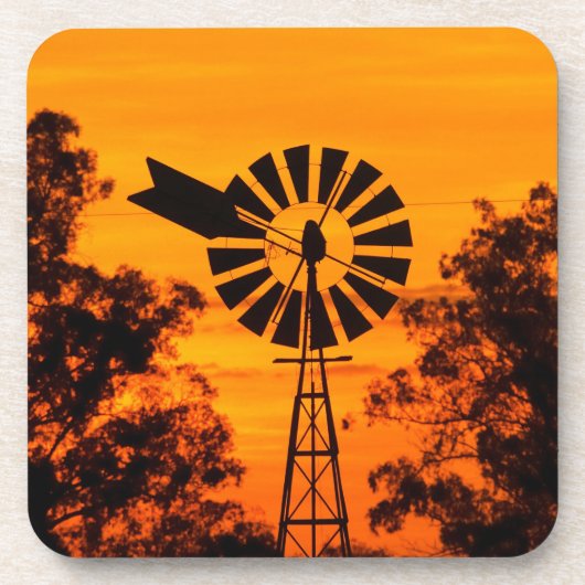 Windmill in Sunset, Australien Untersetzer (Vorderseite)