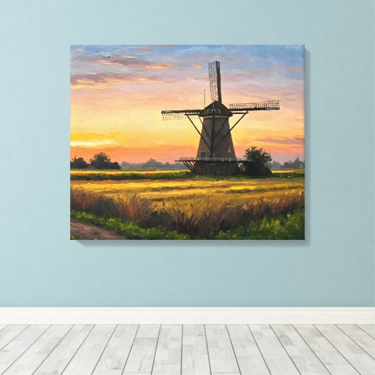 Windmill In The Countryside Leinwanddruck (Insitu (Holzboden))