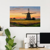 Windmill In The Countryside Poster (Heimbüro)