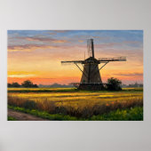 Windmill In The Countryside Poster (Vorne)