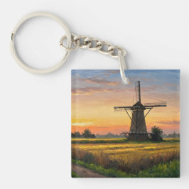 Windmill In The Countryside Schlüsselanhänger