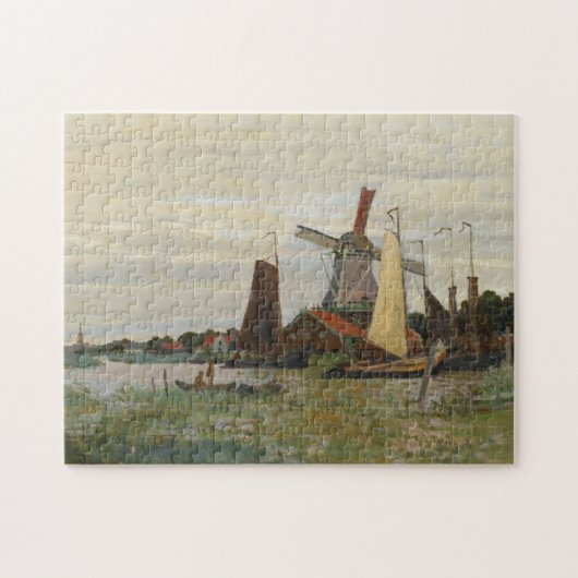 Windmill in Zaandam von Claude Monet Puzzle (Horizontal)