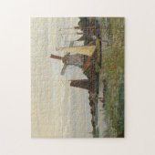 Windmill in Zaandam von Claude Monet Puzzle (Vertikal)