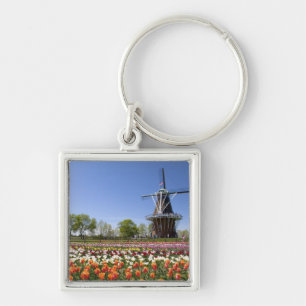 Windmill Island Park mit blühenden Tulpen bei Schlüsselanhänger
