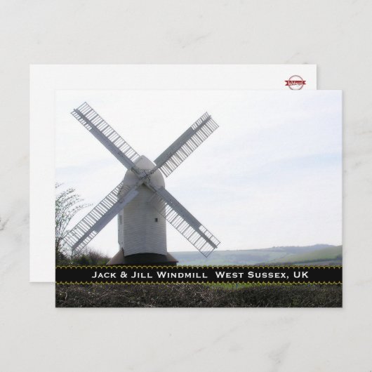 Windmill: Jack & Jill Sussex UK Postcard Postkarte (Vorne/Hinten)