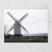 Windmill: Jack & Jill Sussex UK Postcard Postkarte (Vorderseite)