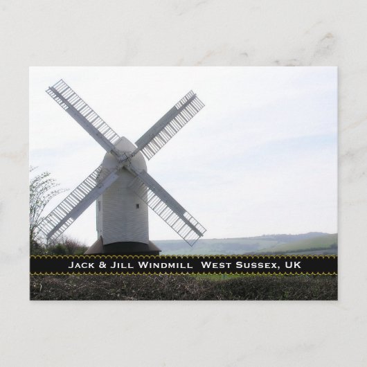 Windmill: Jack & Jill Sussex UK Postcard Postkarte (Vorderseite)
