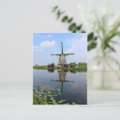 Windmill Kinderdijk Molen Hollen Niederlande Postkarte (Stehend Vorderseite)