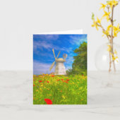 Windmill Meadow Art Karte (Gelbe Blume)