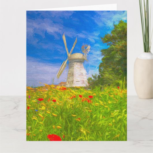 Windmill Meadow Art Karte (Vorderseite)