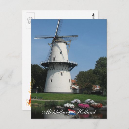 Windmill Middelburg Postcard Postkarte (Vorne/Hinten)
