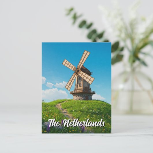 Windmill - Niederlande Postkarte (Stehend Vorderseite)