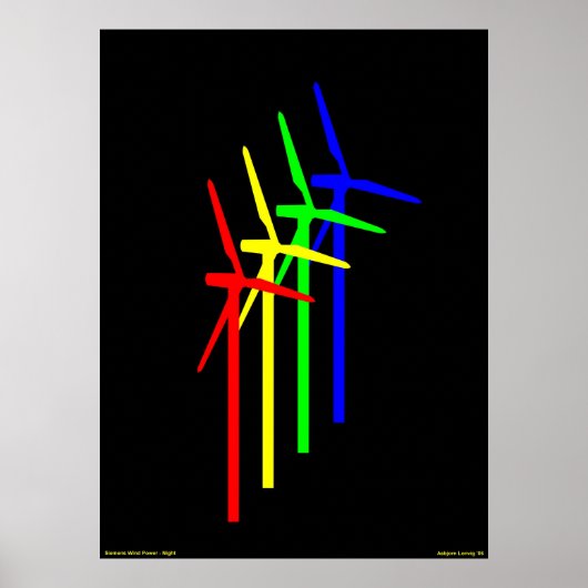 Windmill Night - Siemens Wind Power Poster (Vorne)