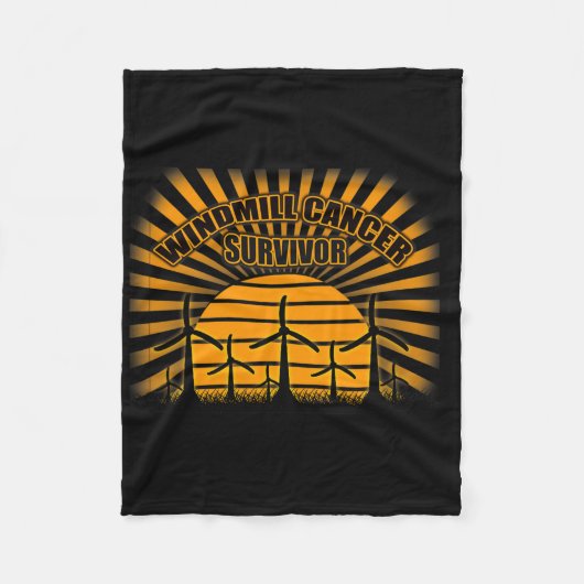 Windmill Noise Cancer Anti Trump Funny Mocking Fak Fleecedecke (Vorderseite)