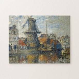 Windmill, Onbekende Gracht Amsterdam Monet Fine Puzzle