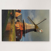 Windmill Ostfriesland Dutch Grind Grain Jigsaw Puz Puzzle (Horizontal)