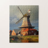 Windmill Ostfriesland Dutch Grind Grain Puzzle (Vertikal)