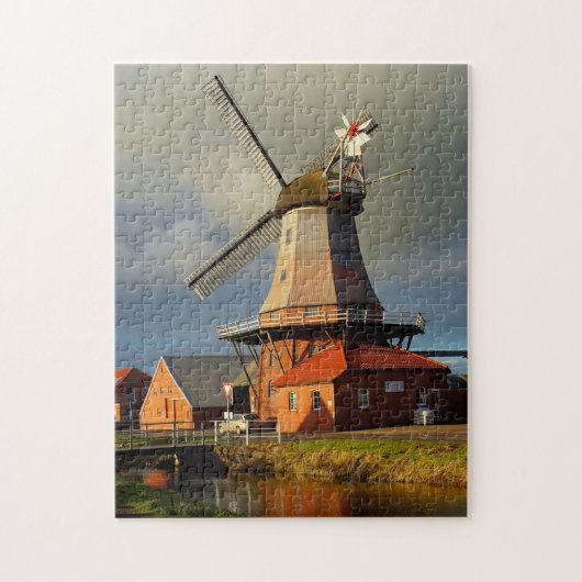 Windmill Ostfriesland Dutch Grind Grain Puzzle (Vertikal)
