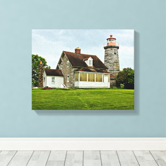 Windmill Point Lighthouse Canvas Print Leinwanddruck (Insitu (Holzboden))