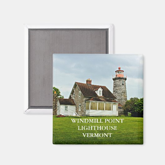 Windmill Point Lighthouse, Vermont Magnet (Vorderseite/Rückseite)