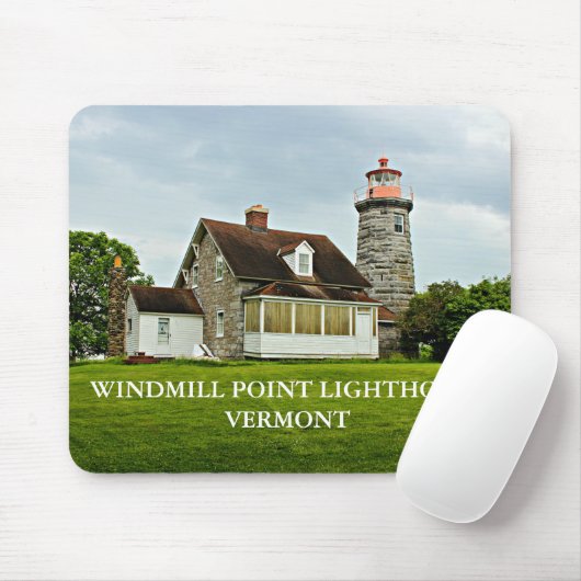 Windmill Point Lighthouse, Vermont Mousepad (Mit Mouse)