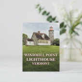 Windmill Point Lighthouse, Vermont Postcard Postkarte (Stehend Vorderseite)